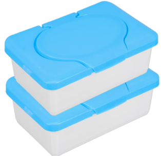 2 Pcs Baby Wipes Dispenser with Cover Refillable Tissue Box for Home Travel Ideal for Baby Cleanliness